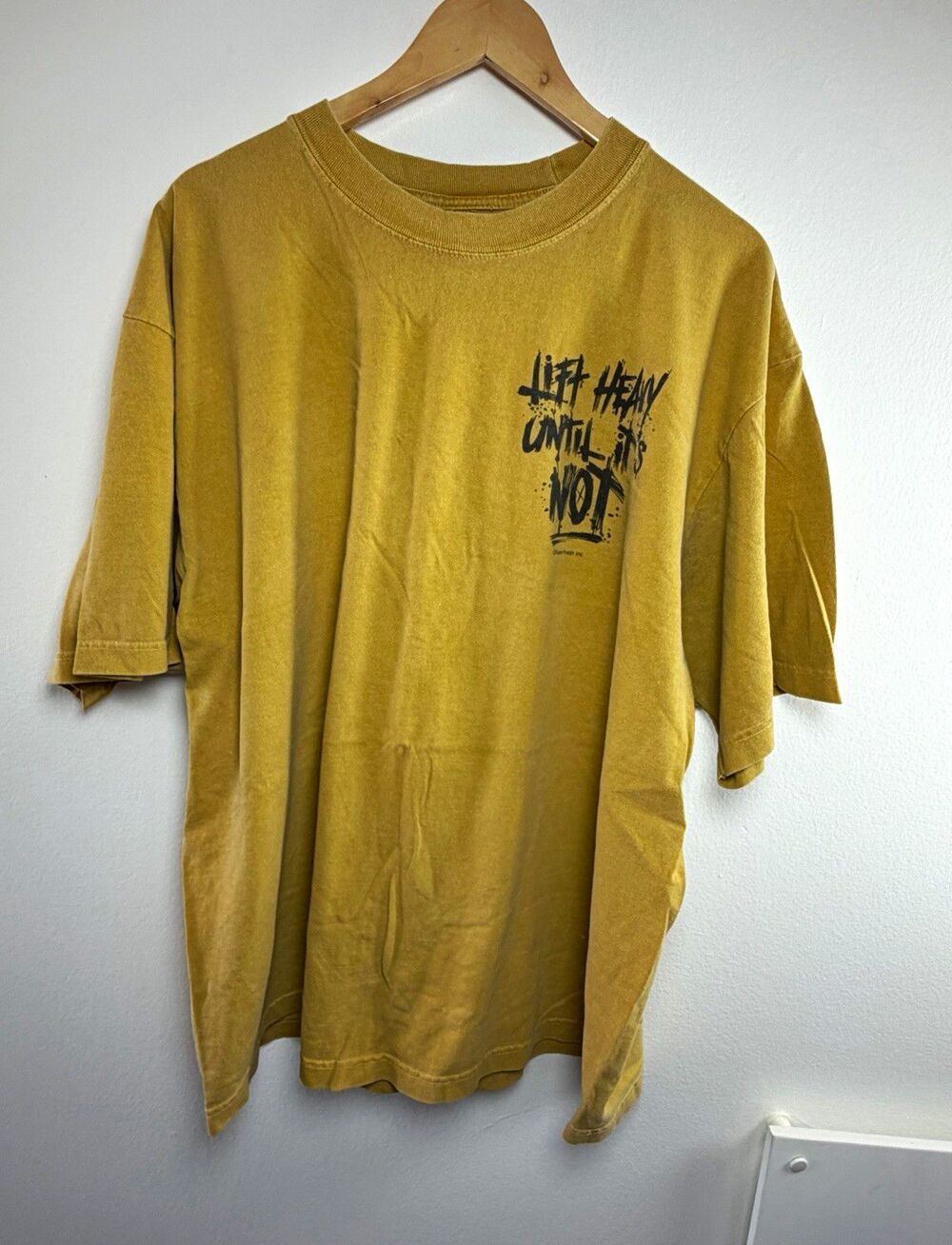 Super Fresh Mens 2XL mustard Crew Neck Short Sleeve Graphic Print T Shirt